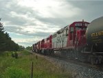 SOO 4648 trails the 4-unit consist westbound